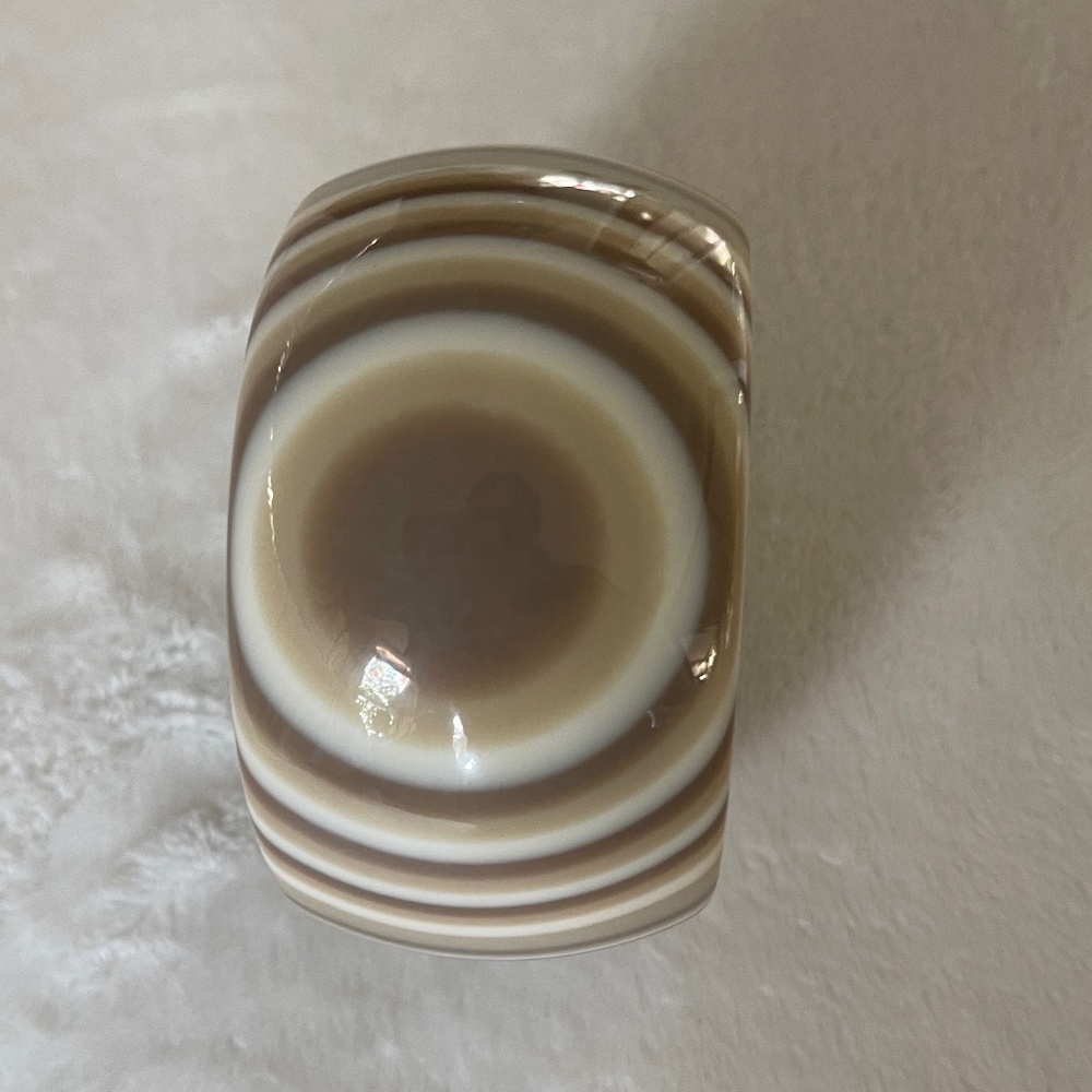 Neutral Swirl Resin Bangle Bracelet - Cream and Brown - Picture 3 of 9